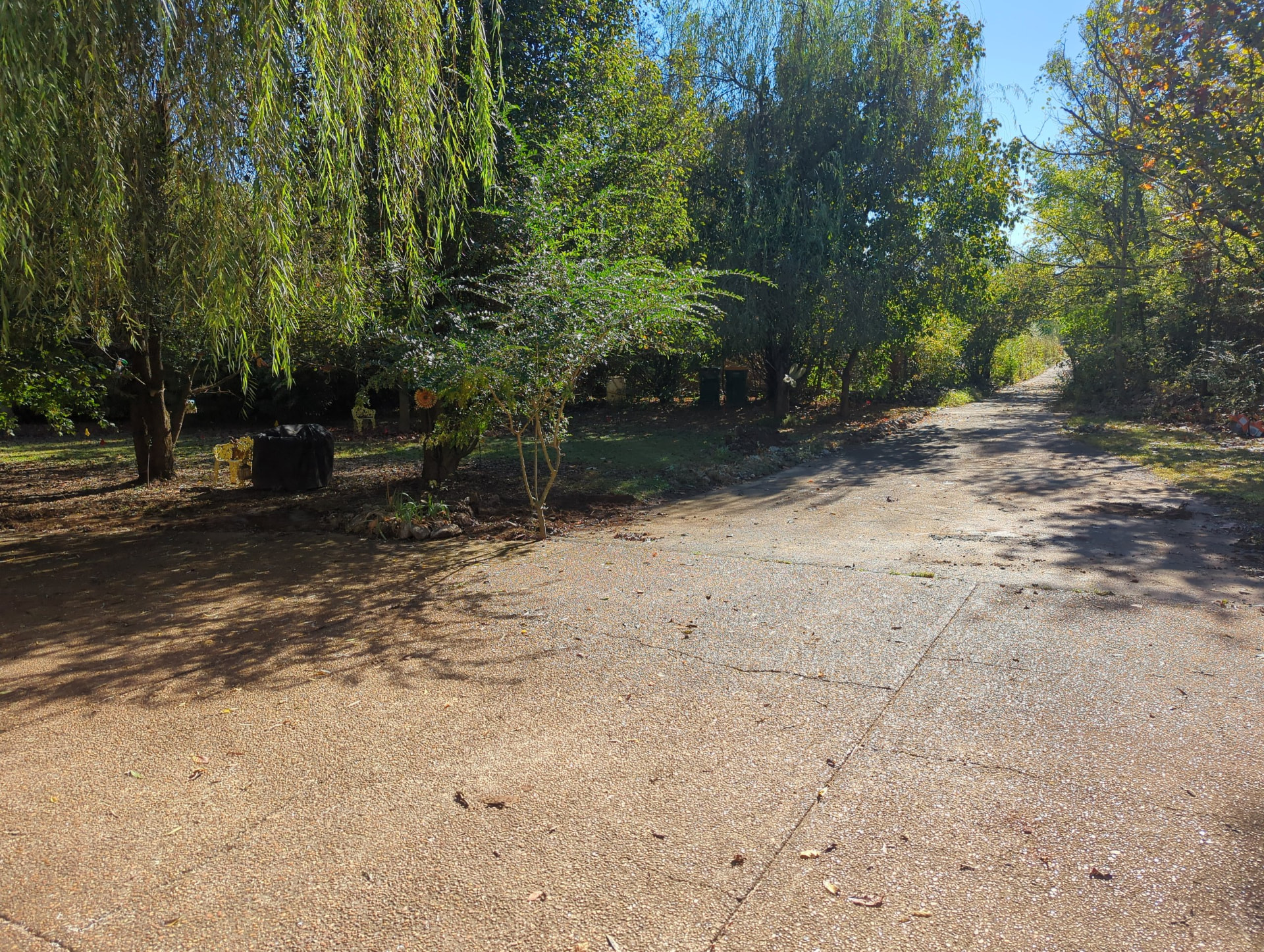 Original driveway profile through the low approach before reconstruction