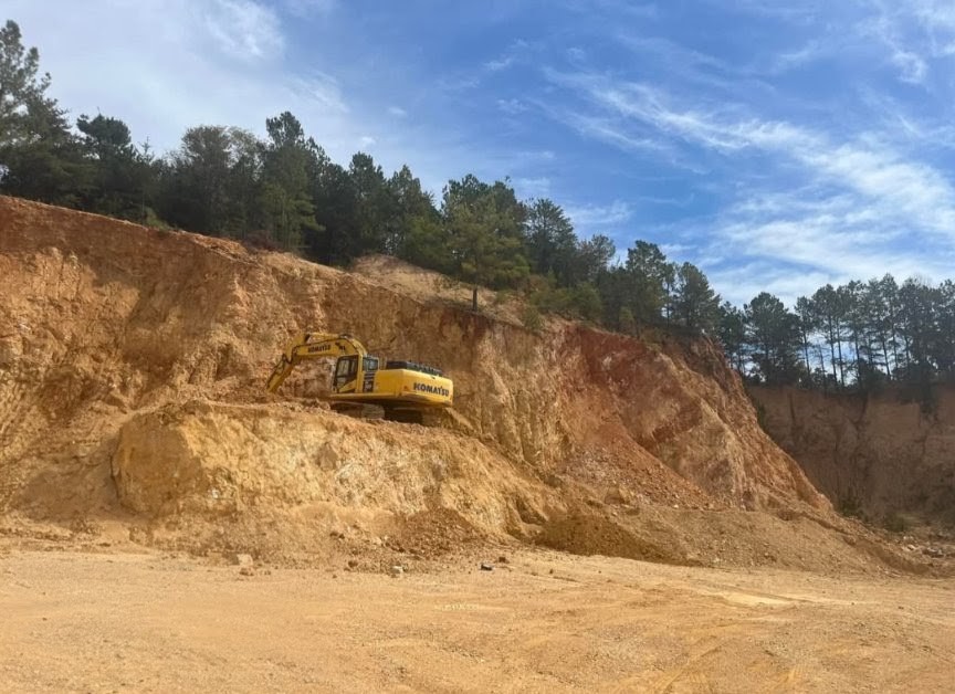 Chert pit in Middle Tennessee where CANDO sources aggregate for residential drainage and driveway projects